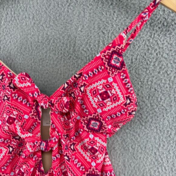 Vanilla Beach Pink Tribal Print One-Piece Swimsuit Size Medium - Picture 3 of 6